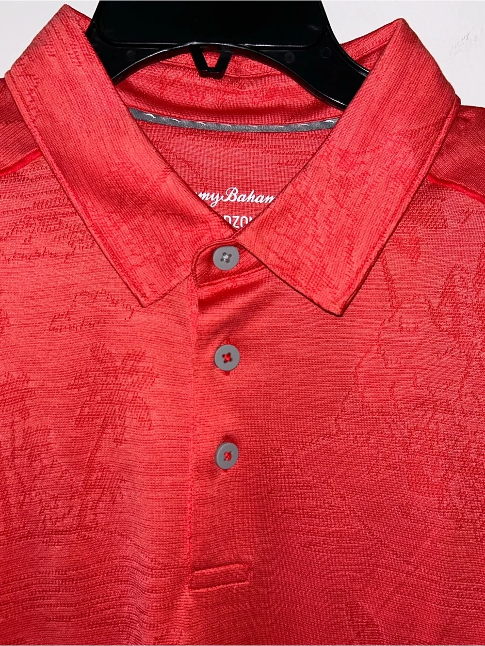 Men’s Tommy Bahama Polo Island Zone Shirt Red Flash Comfort & Cool Size XLT NWT